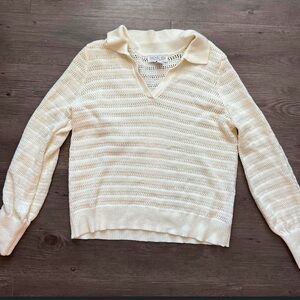 Rachel Zoe cream knit sweater size XL excellent condition